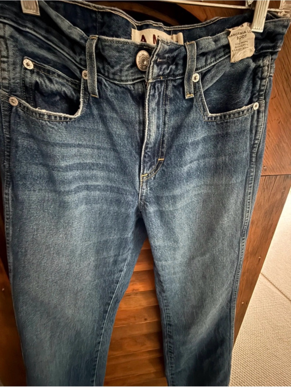 AMO Marcenia bootcut Women's Straight-Leg Jeans in Classic Blue Denim